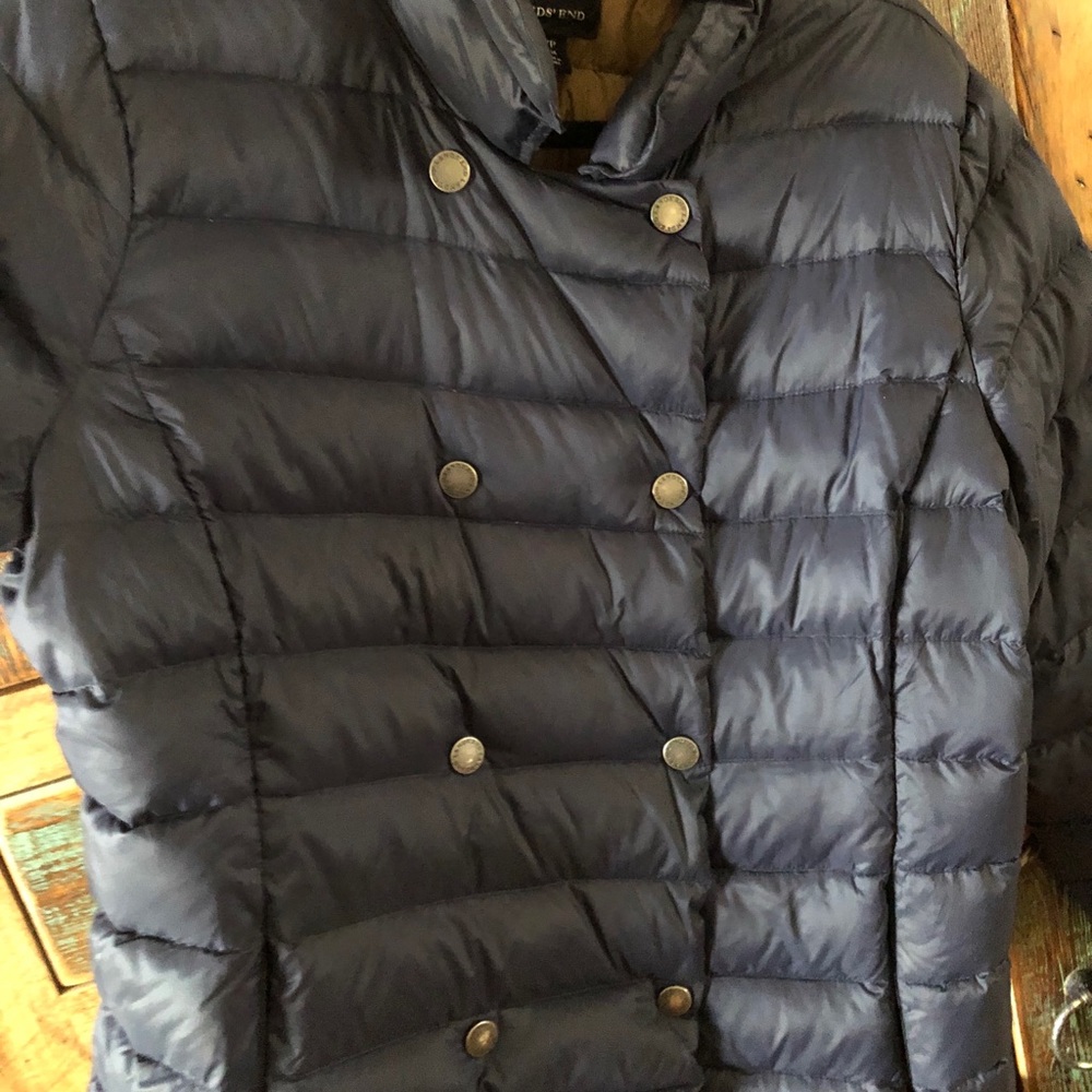 Two Tone Packable Double Breasted Lands End Down … - image 6